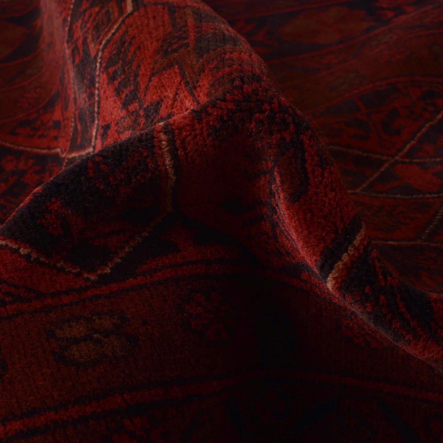 Red Khal Mohammadi Afghan Hand-knotted Runner (KM-416)