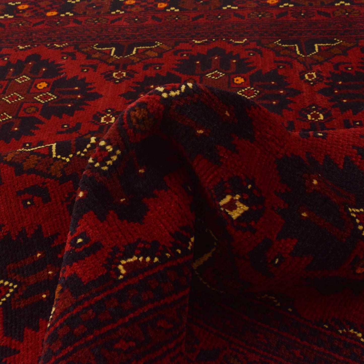 Red Khal Mohammadi Afghan Hand-knotted Rug (KM-419)