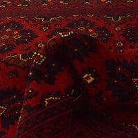 Red Khal Mohammadi Afghan Hand-knotted Rug (KM-419)
