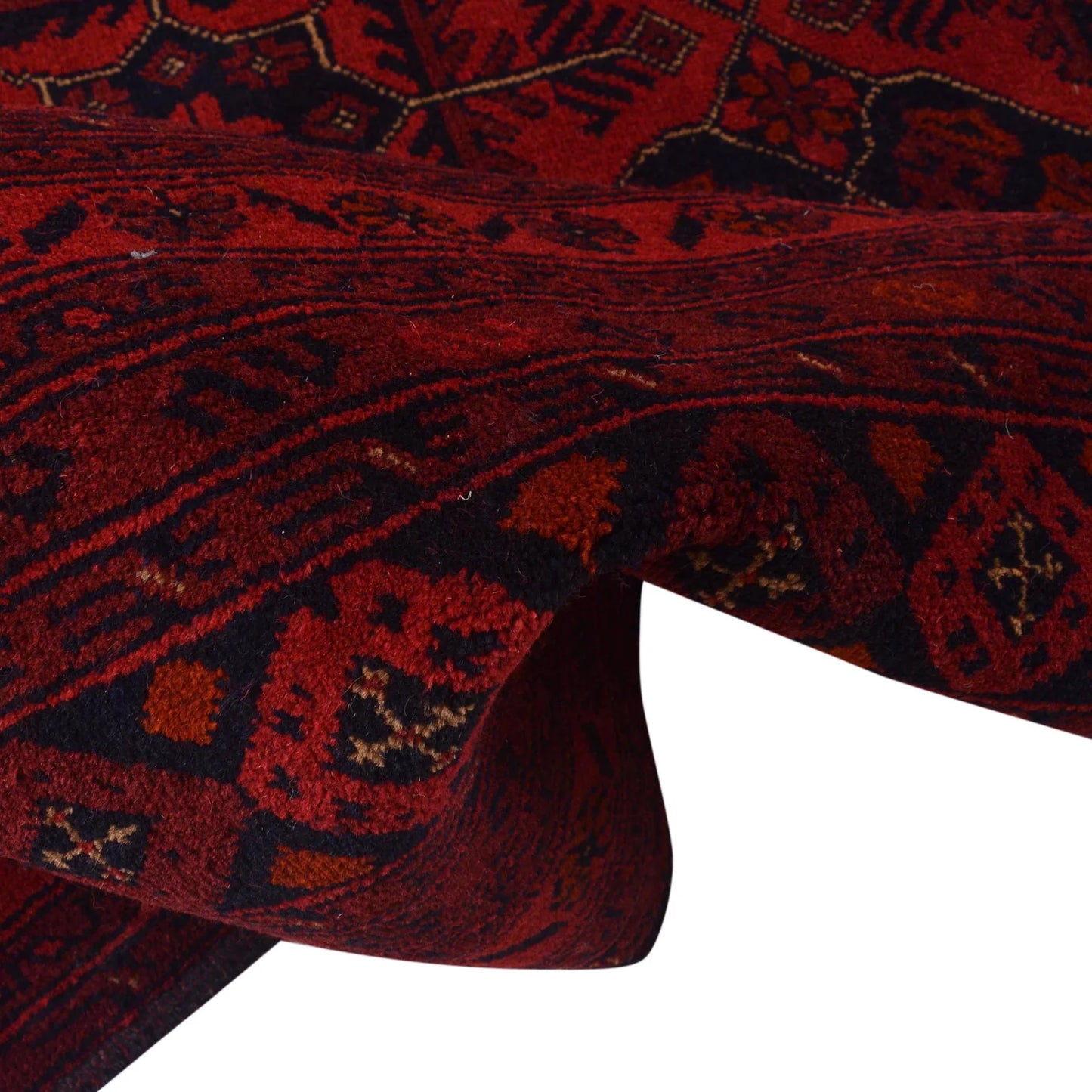 Red Khal Mohammadi Afghan Hand-knotted Rug (KM-421)