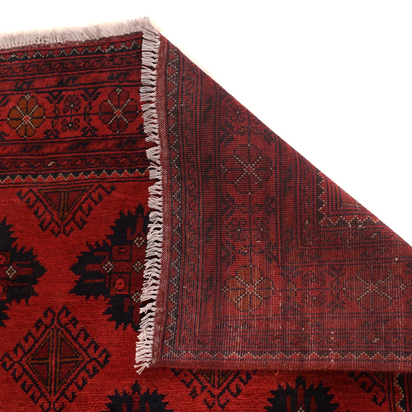 Red Khal Mohammadi Afghan Hand-knotted Rug (KM-422)