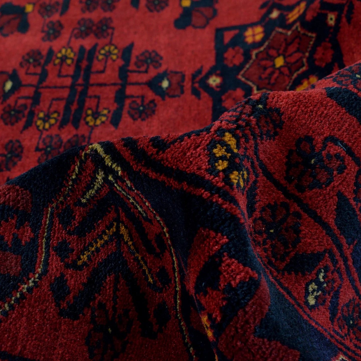 Red Khal Mohammadi Afghan Hand-knotted Rug (KM-428)