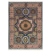 Multi Color  Mumluk Afghan Hand-knotted Rug (MM-122)