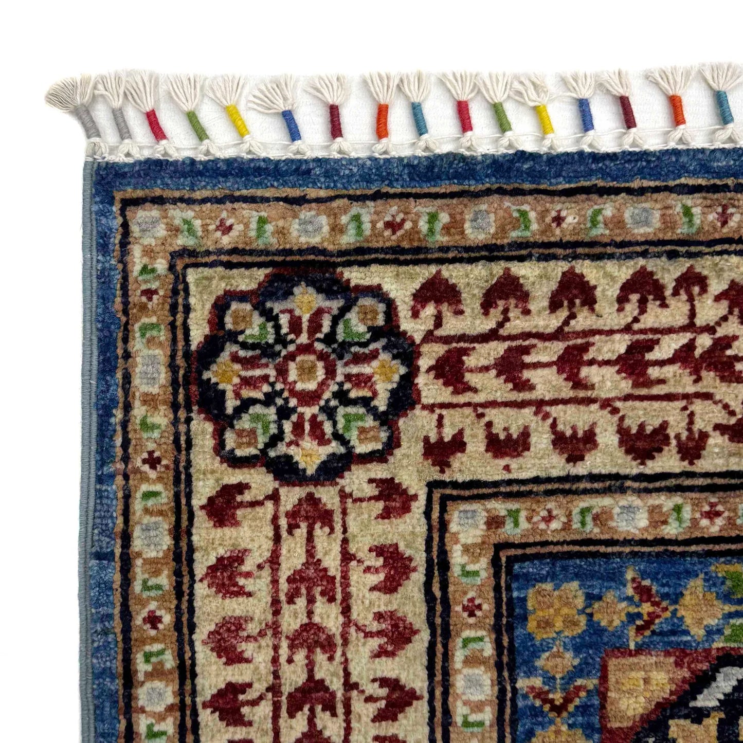 Multi Color  Mumluk Afghan Hand-knotted Rug (MM-122)
