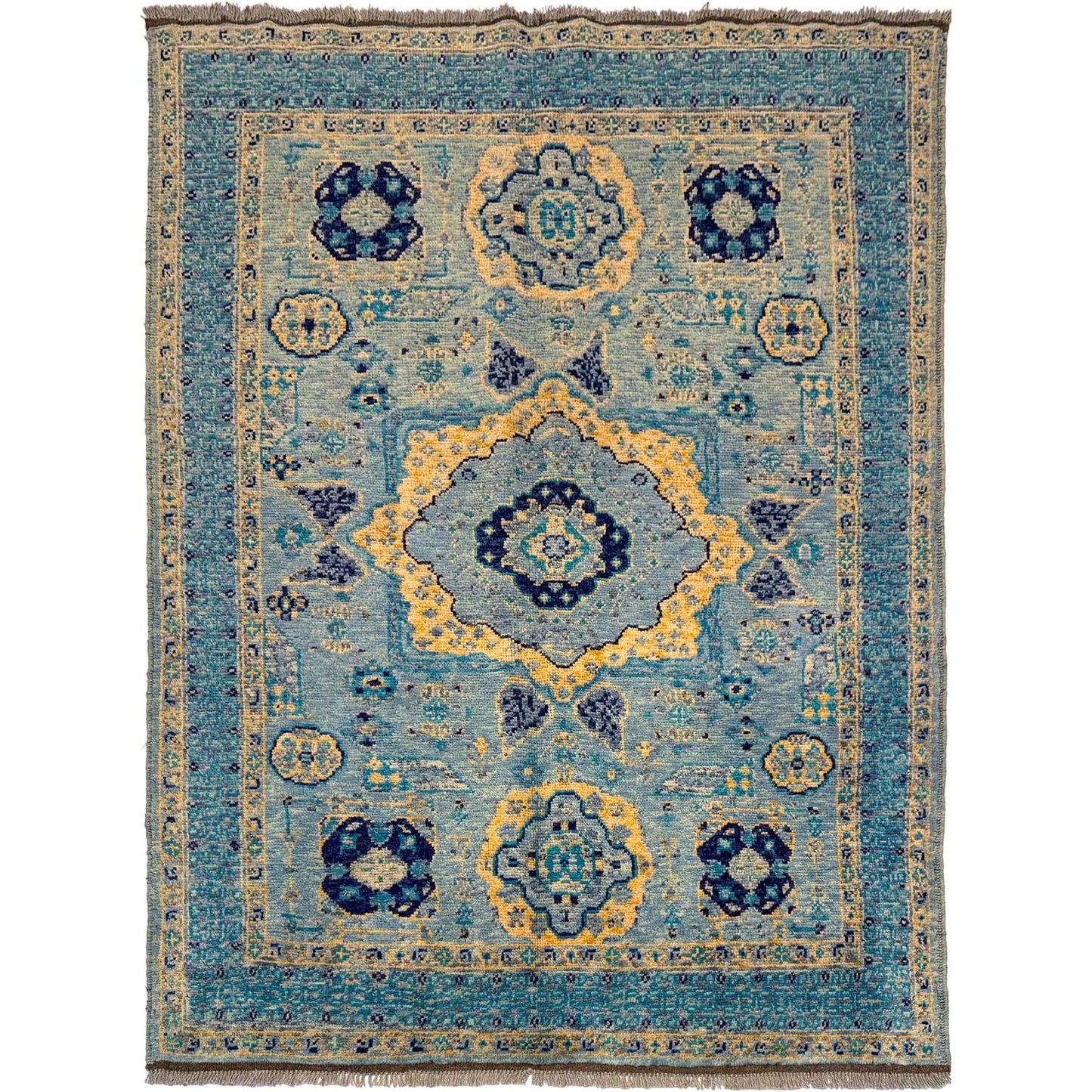 Blue Mumluk Afghan Hand-knotted (MM-101)