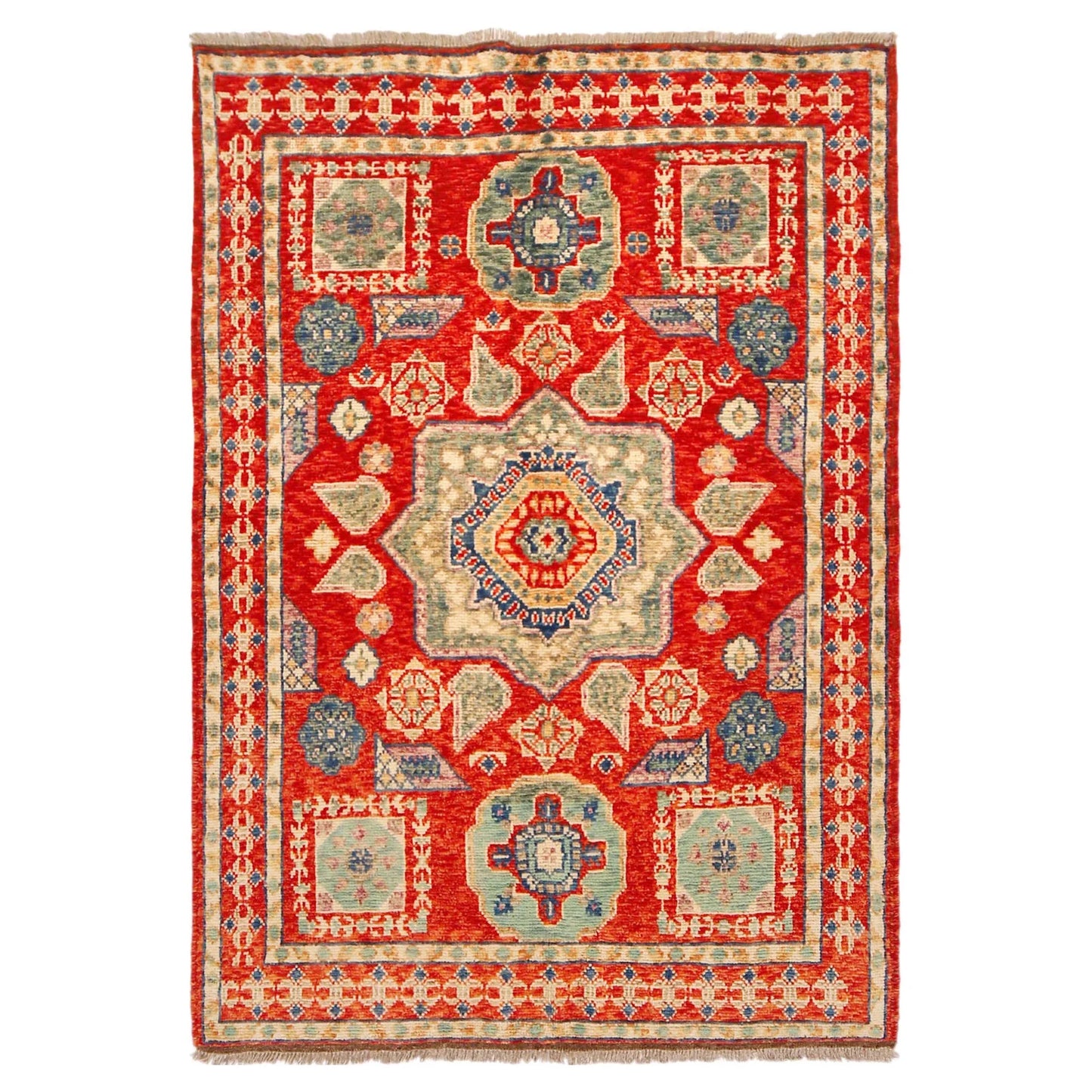Red Mumluk Afghan Hand-knotted (MM-102)
