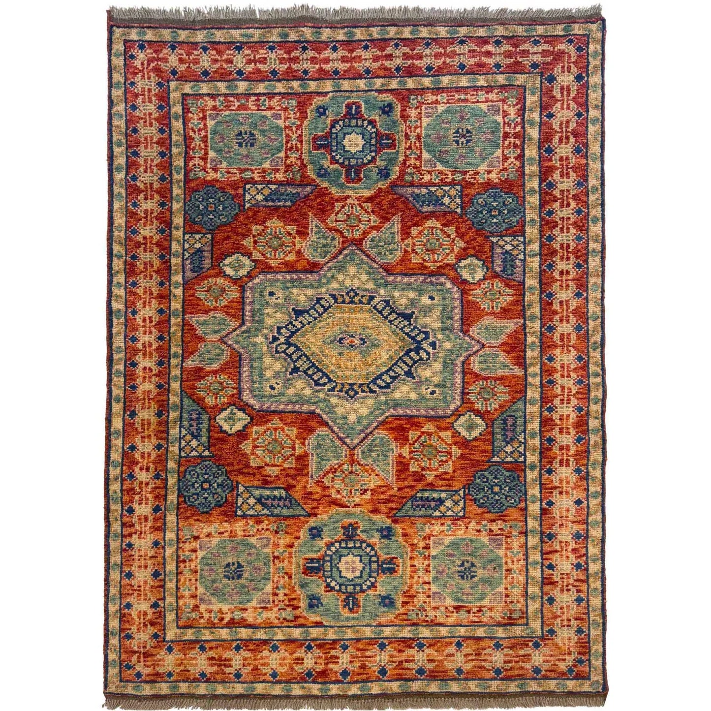 Multi Color Mumluk Afghan Hand-knotted (MM-103)