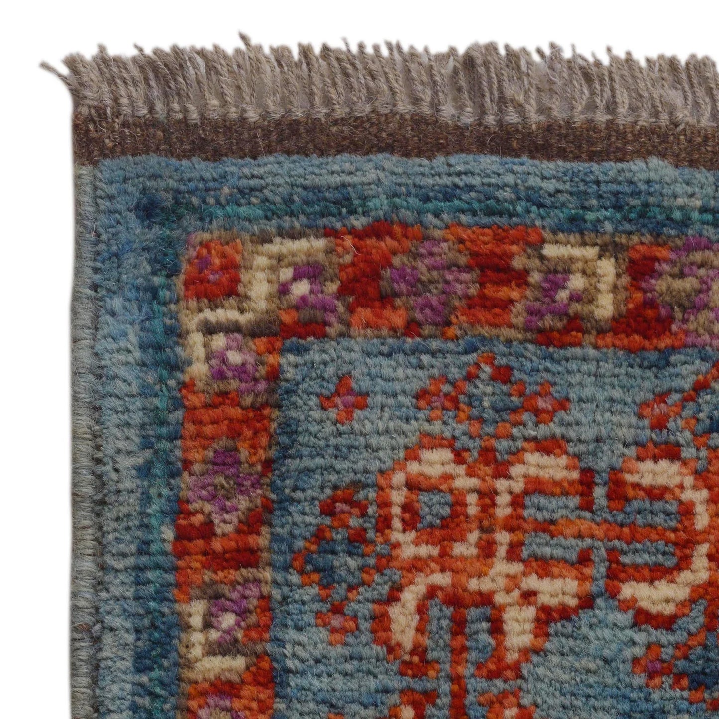 Blue Mumluk Afghan Hand-knotted (MM-104)