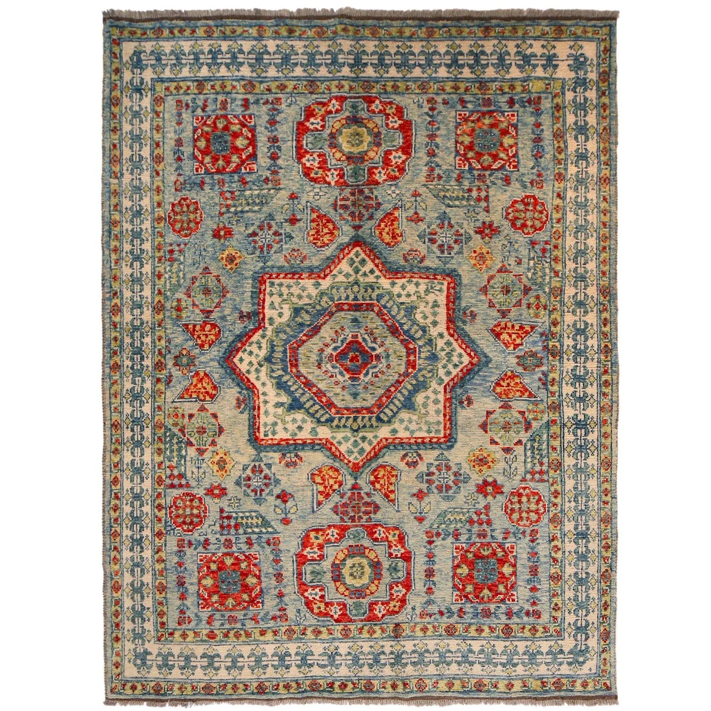 Blue Mumluk Afghan Hand-knotted (MM-106)