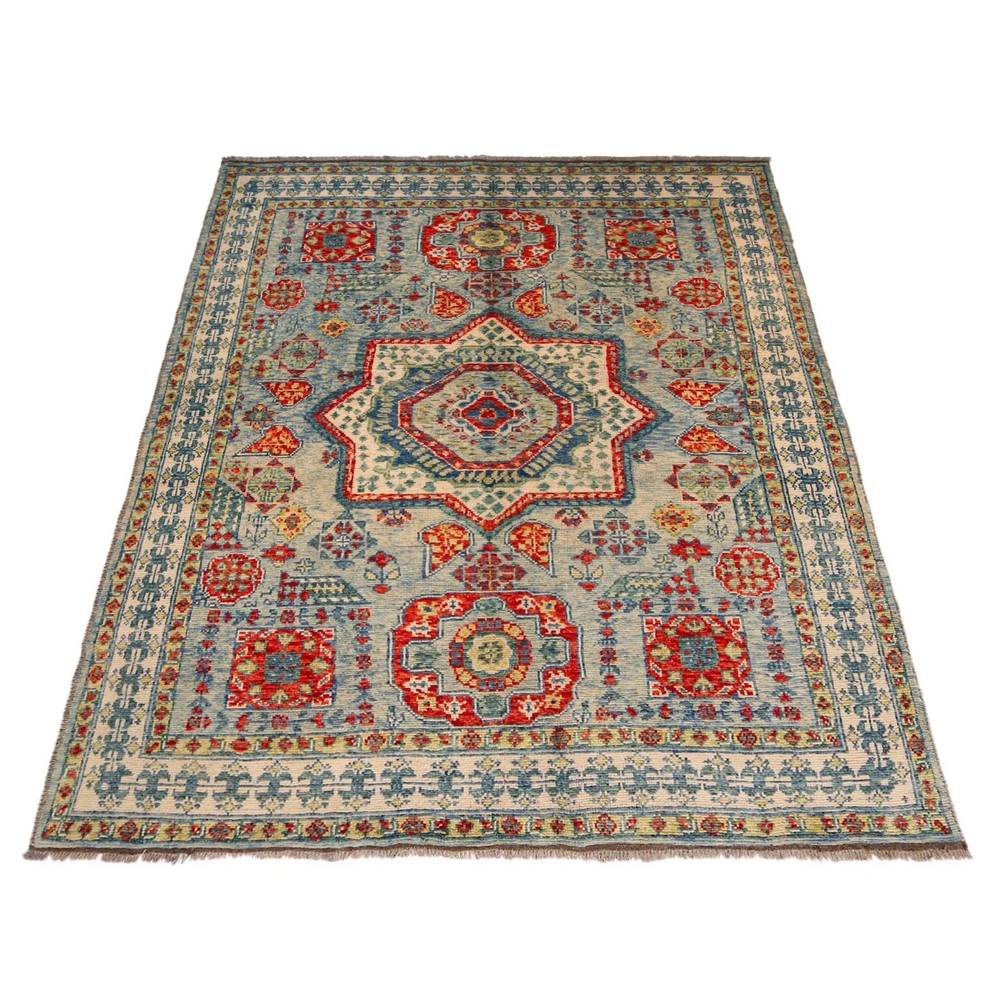 Blue Mumluk Afghan Hand-knotted (MM-106)