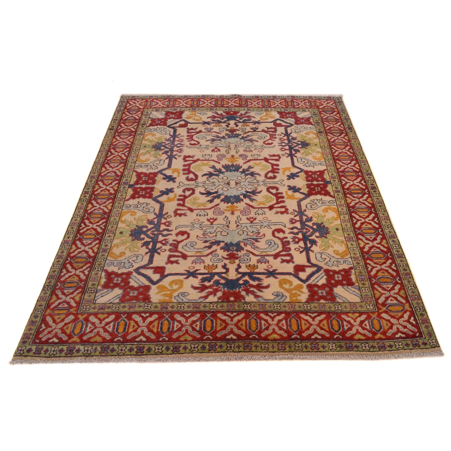 Ivory  Mumluk Afghan Hand-knotted (MM-110)