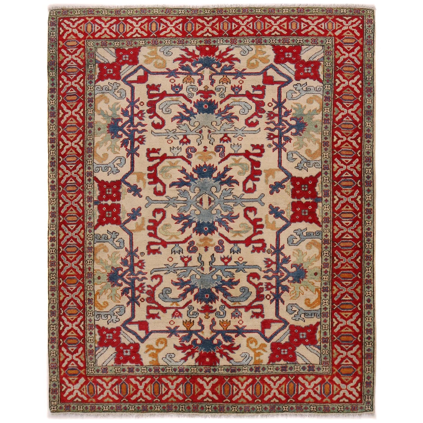 Ivory Mumluk Afghan Hand-knotted (MM-111)