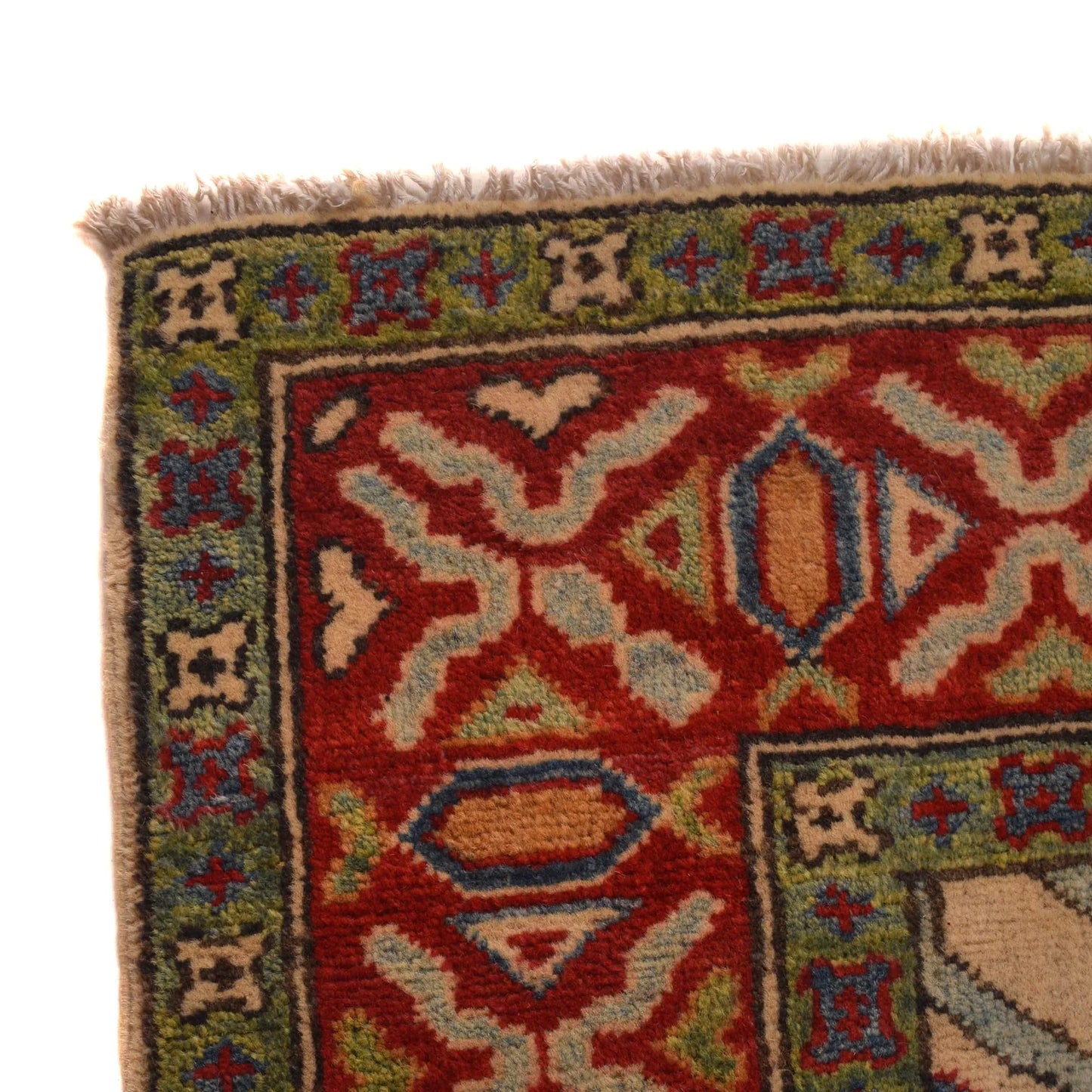 Ivory Mumluk Afghan Hand-knotted (MM-111)