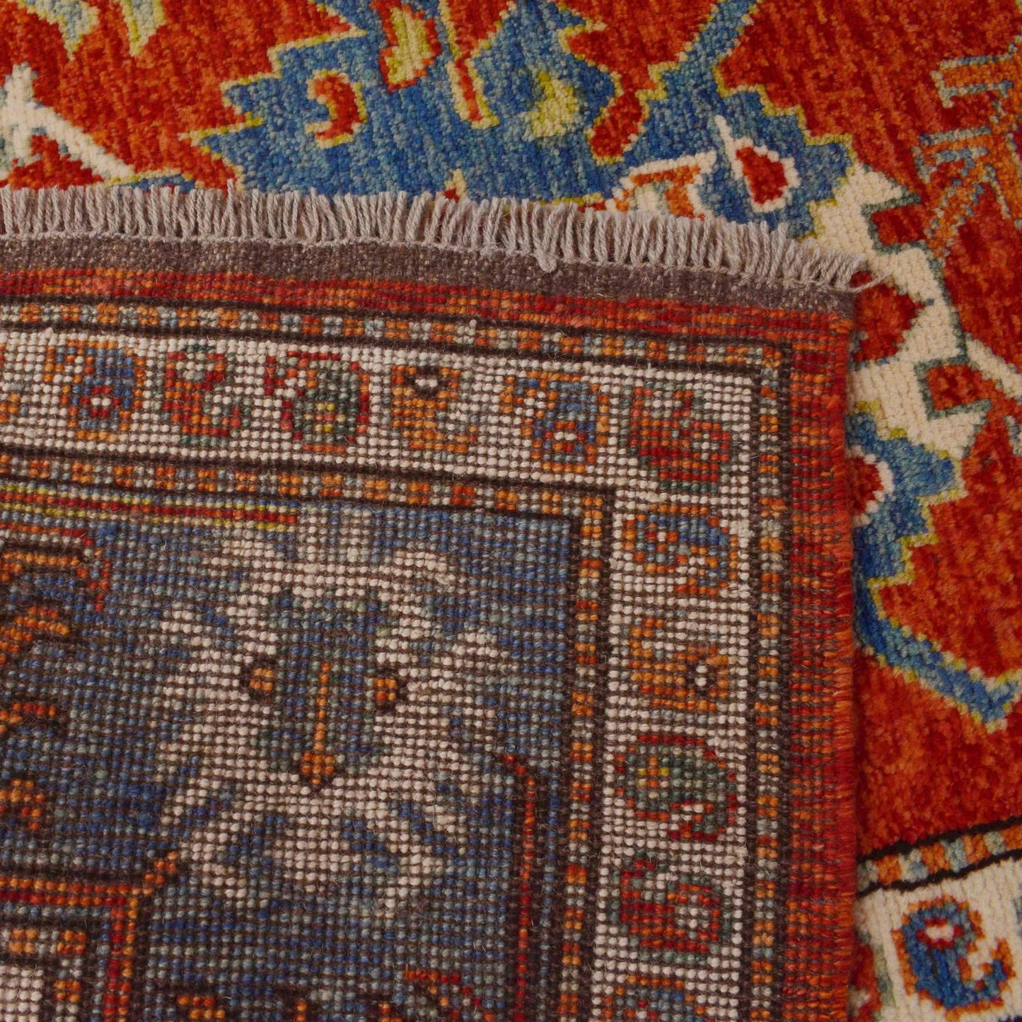 Red Oushak Afghan Hand-Knotted Rug (OK-604)