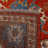 Red Oushak Afghan Hand-Knotted Rug (OK-604)