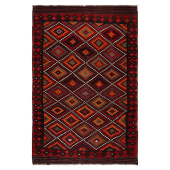 compare product Multi Color Afghan Hand-knotted Kilim (RK-4001)