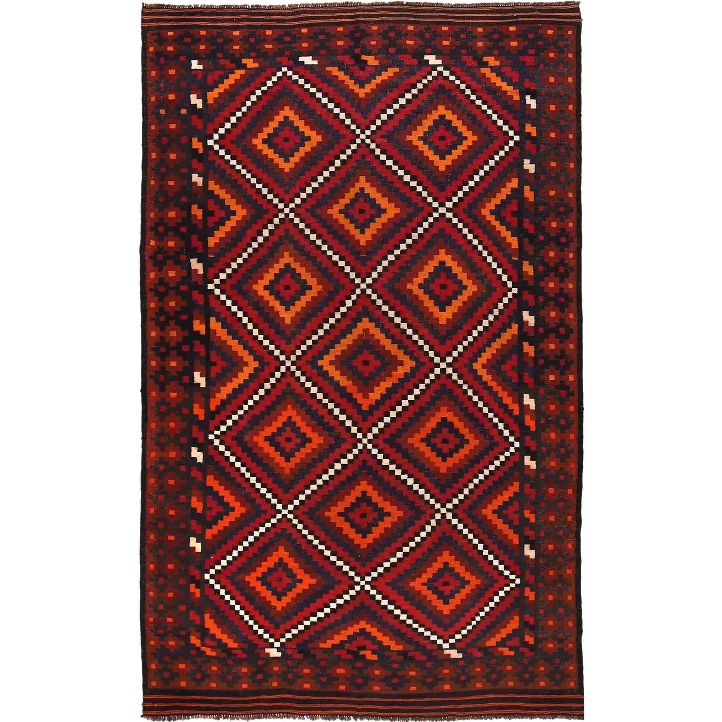 Multi Color Afghan Hand-Knotted Kilim (RK-4005)