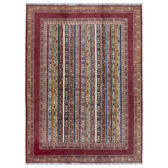 compare product Red Shawl Afghan Hand-knotted Rug (SH-3001)