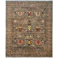 Grey Modern Sultani Afghan Hand-knotted Rug (ST-713)