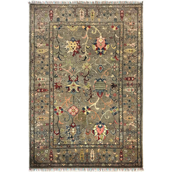 compare product Grey Modern Sultani Afghan Hand-knotted Rug (ST-702)