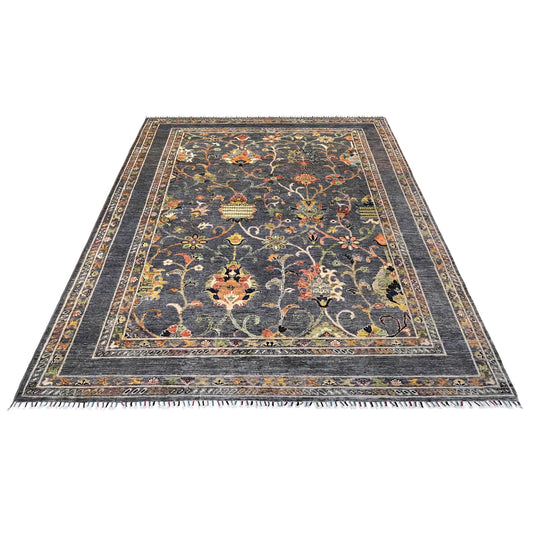 Blue Modern Sultani Afghan Hand-knotted Rug (ST-703)