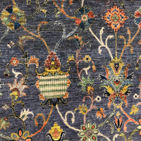 Blue Modern Sultani Afghan Hand-knotted Rug (ST-703)