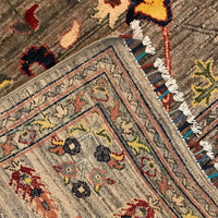 Grey Modern Sultani Afghan Hand-knotted Rug (ST-713)