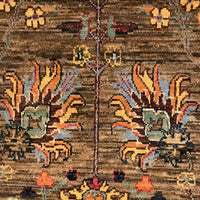 Grey Modern Sultani Afghan Hand-knotted Rug (ST-716)