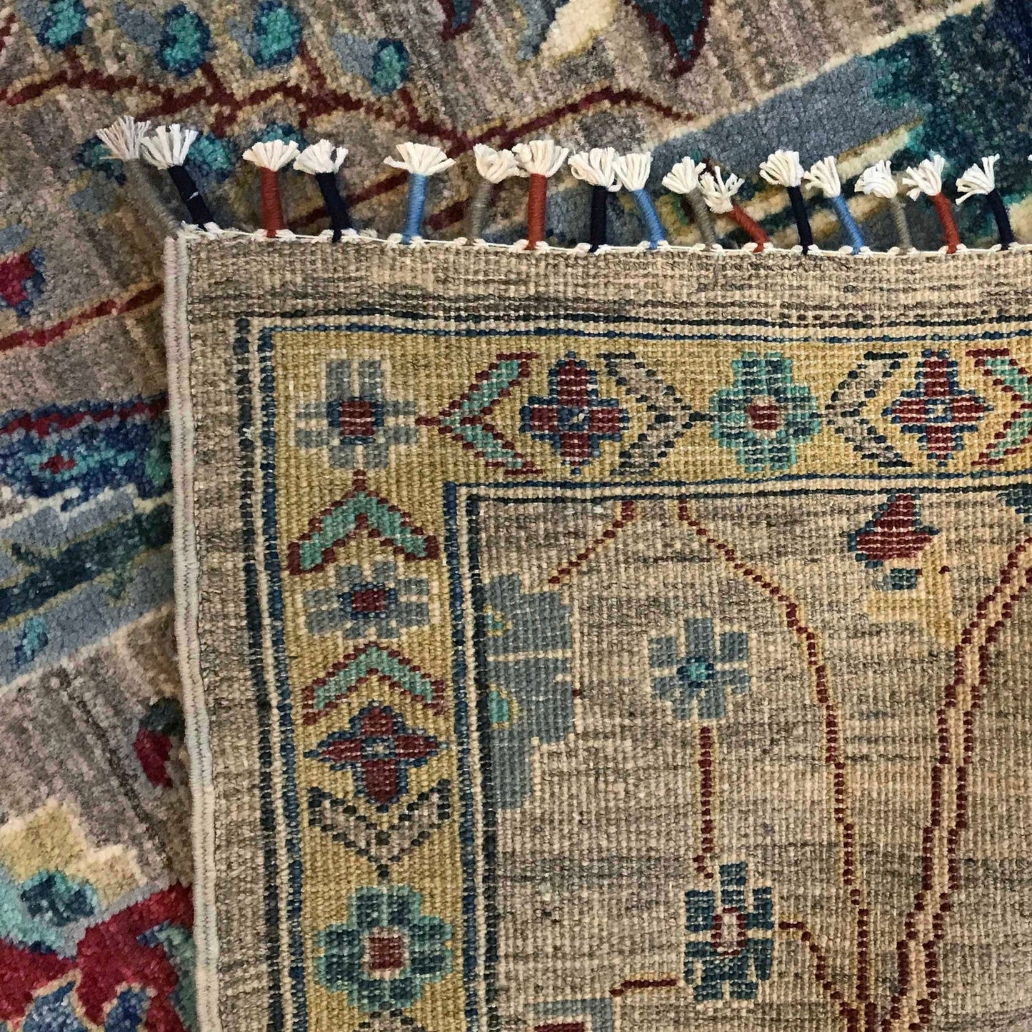 Multi Color  Modern Sultani Afghan Hand-knotted Rug (ST-719)