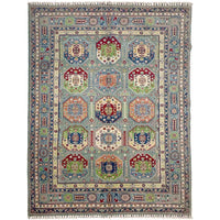 Multi Color Waziri Afghan Hand-knotted Rug (WZ-1601)