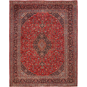 compare product Red Kashan Hand-Knotted Persian Rug (KN-631)