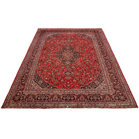 Red Kashan Hand-Knotted Persian Rug (KN-631)
