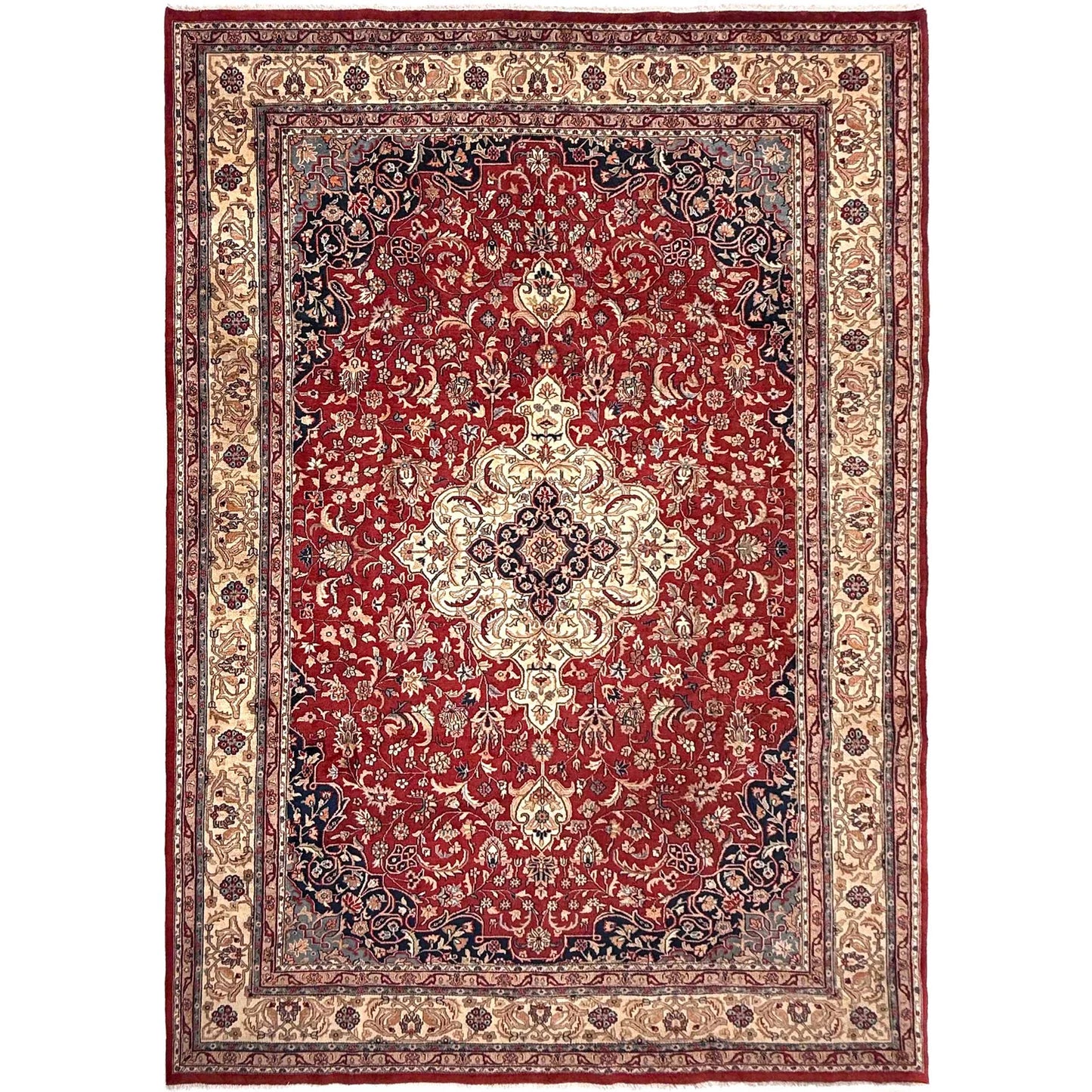 Multi Color  Kashan Hand-Knotted Persian Rug (KN-632)