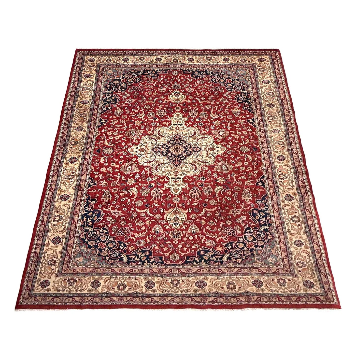 Multi Color  Kashan Hand-Knotted Persian Rug (KN-632)