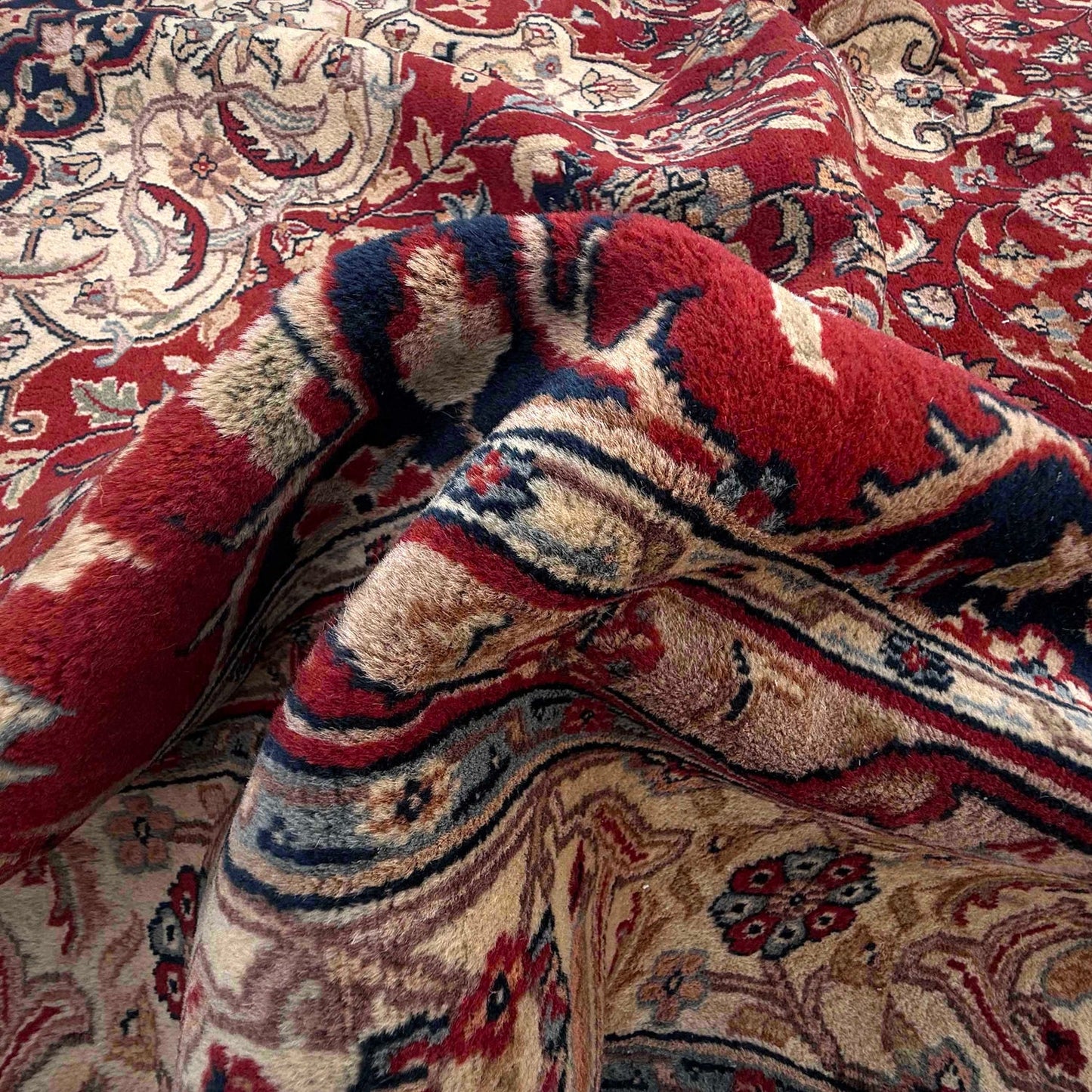 Multi Color  Kashan Hand-Knotted Persian Rug (KN-632)