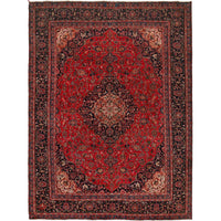 Red Kashan Hand-Knotted Persian Rug (KN-634)