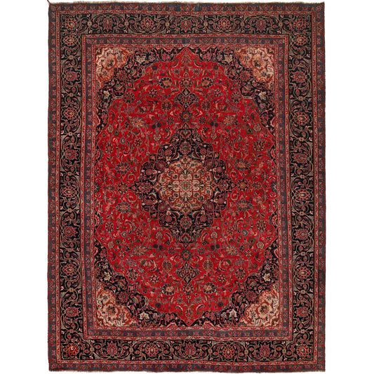 Red Kashan Hand-Knotted Persian Rug (KN-634)