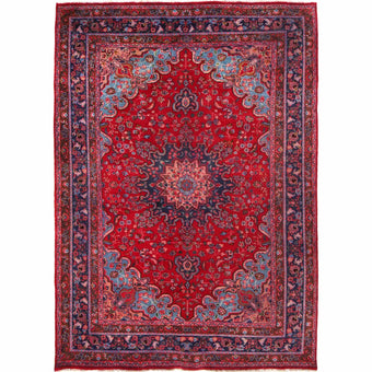 compare product Red Kashan Hand-Knotted Persian Rug (KN-635)