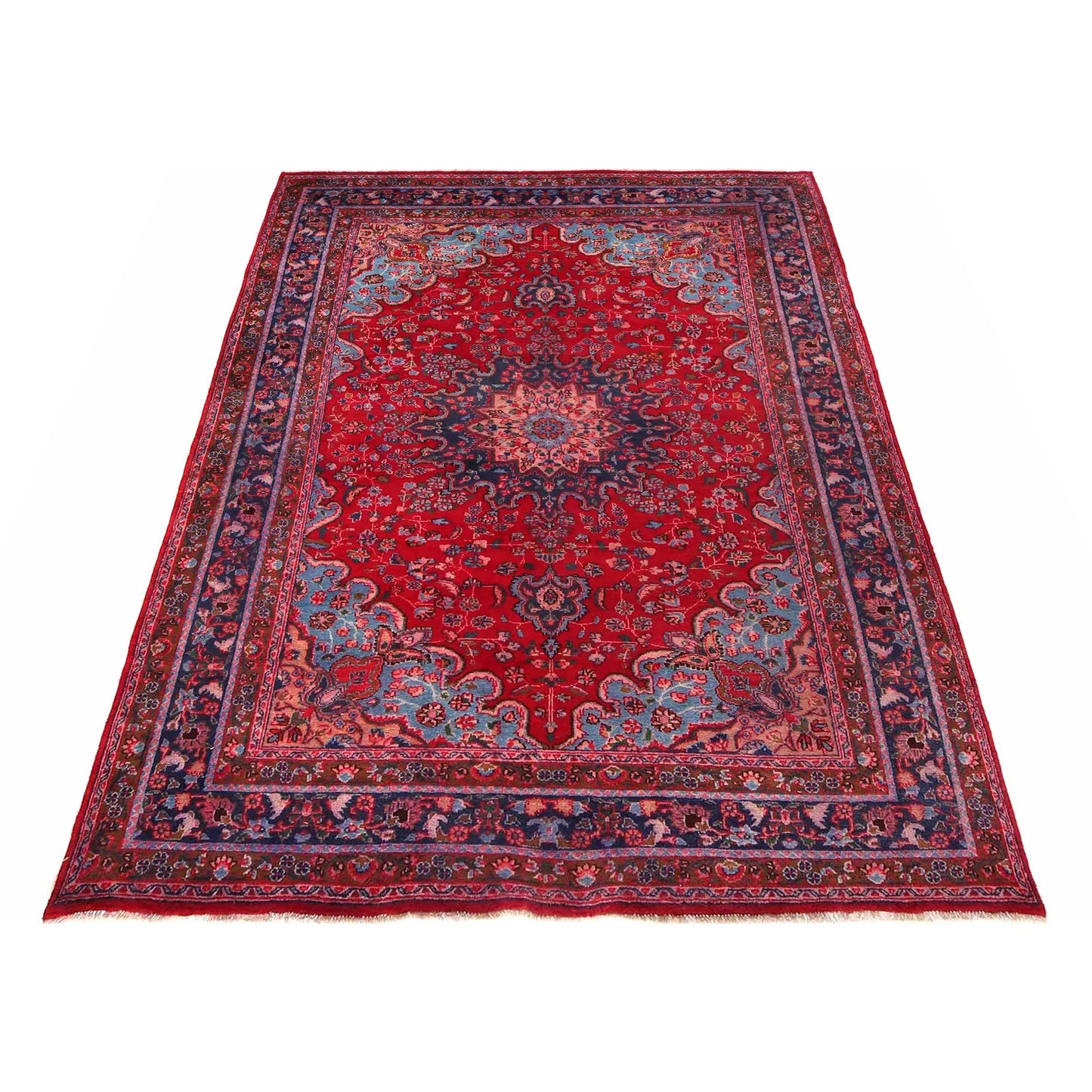 Red Kashan Hand-Knotted Persian Rug (KN-635)