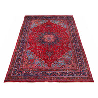Red Kashan Hand-Knotted Persian Rug (KN-635)