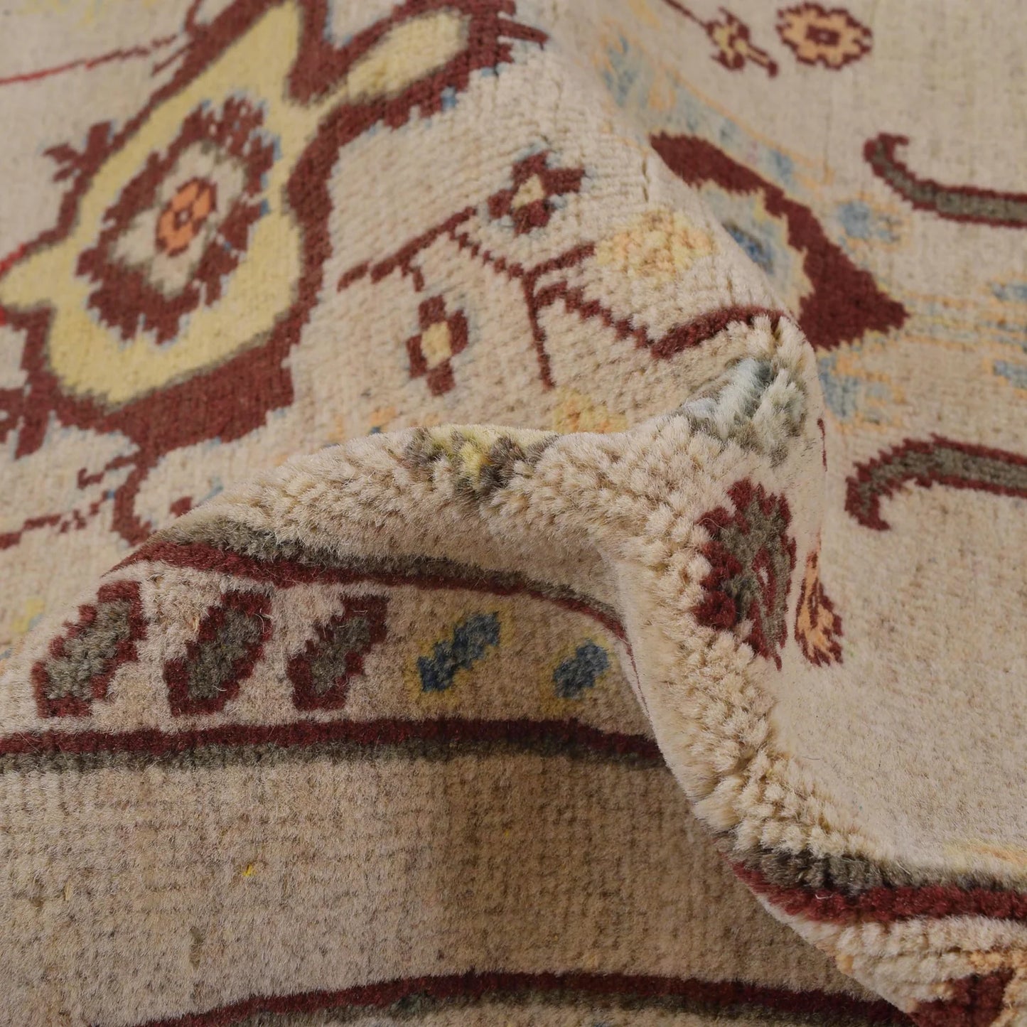 Ivory Oriental Kazak Afghan Hand-knotted Runner (KK-205)