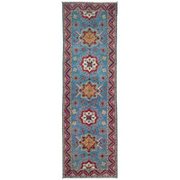 Blue  Oriental Kazak Afghan Hand-knotted Rug (KK-268)