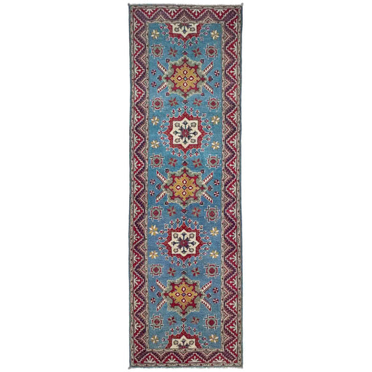 Blue  Oriental Kazak Afghan Hand-knotted Rug (KK-268)