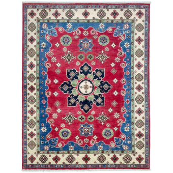 compare product Red  Oriental Kazak Afghan Hand-knotted Rug (KK-269)