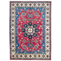Red  Oriental Kazak Afghan Hand-knotted Rug (KK-270)