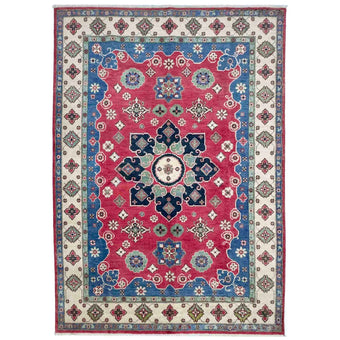 compare product Red  Oriental Kazak Afghan Hand-knotted Rug (KK-270)