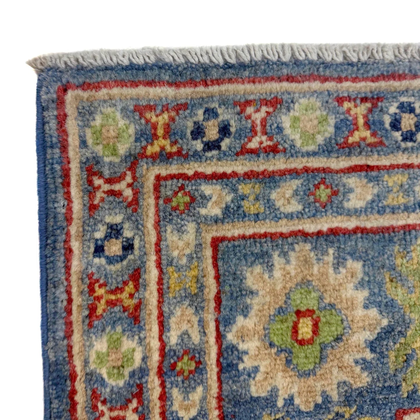 Blue  Oriental Kazak Afghan Hand-knotted Rug (KK-273)