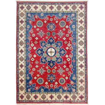 compare product Red  Oriental Kazak Afghan Hand-knotted Rug (KK-274)
