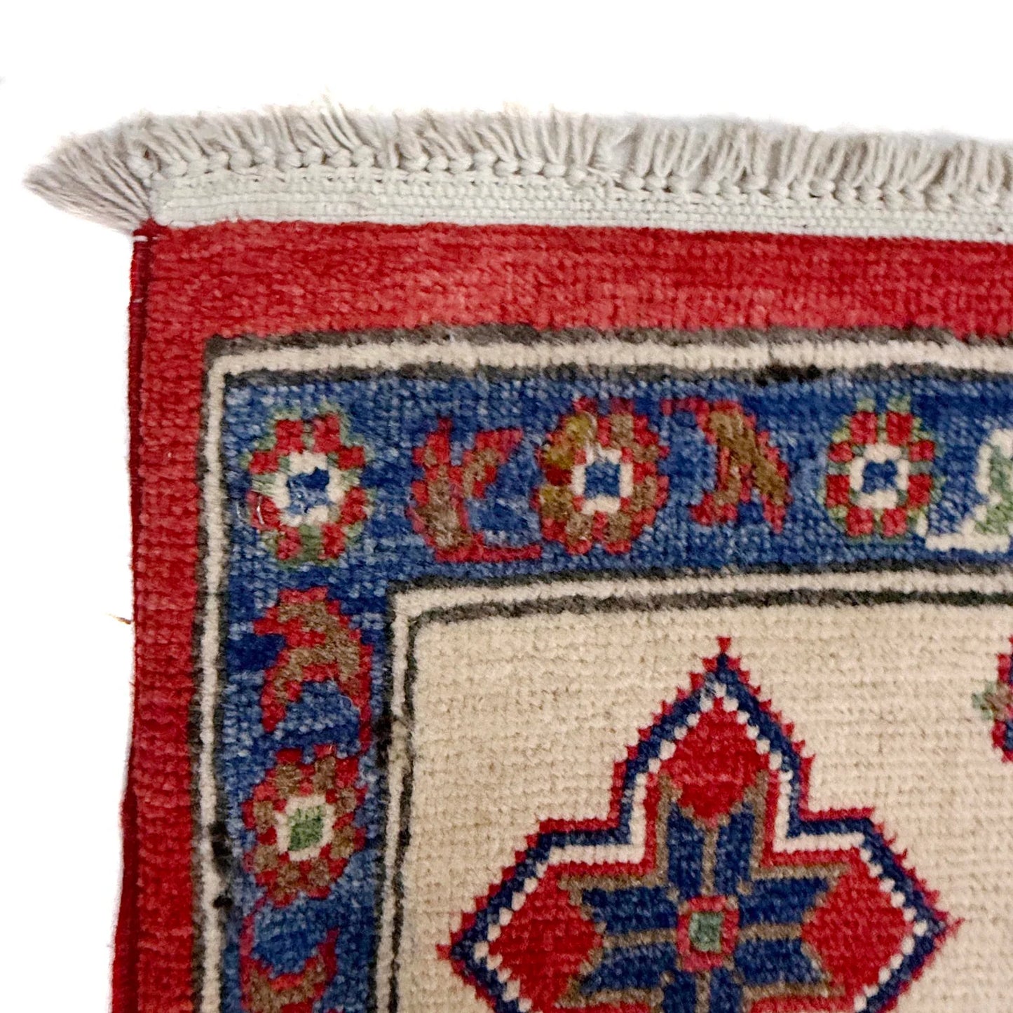 Red  Oriental Kazak Afghan Hand-knotted Rug (KK-274)