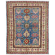 Blue  Oriental Kazak Afghan Hand-knotted Rug (KK-275)